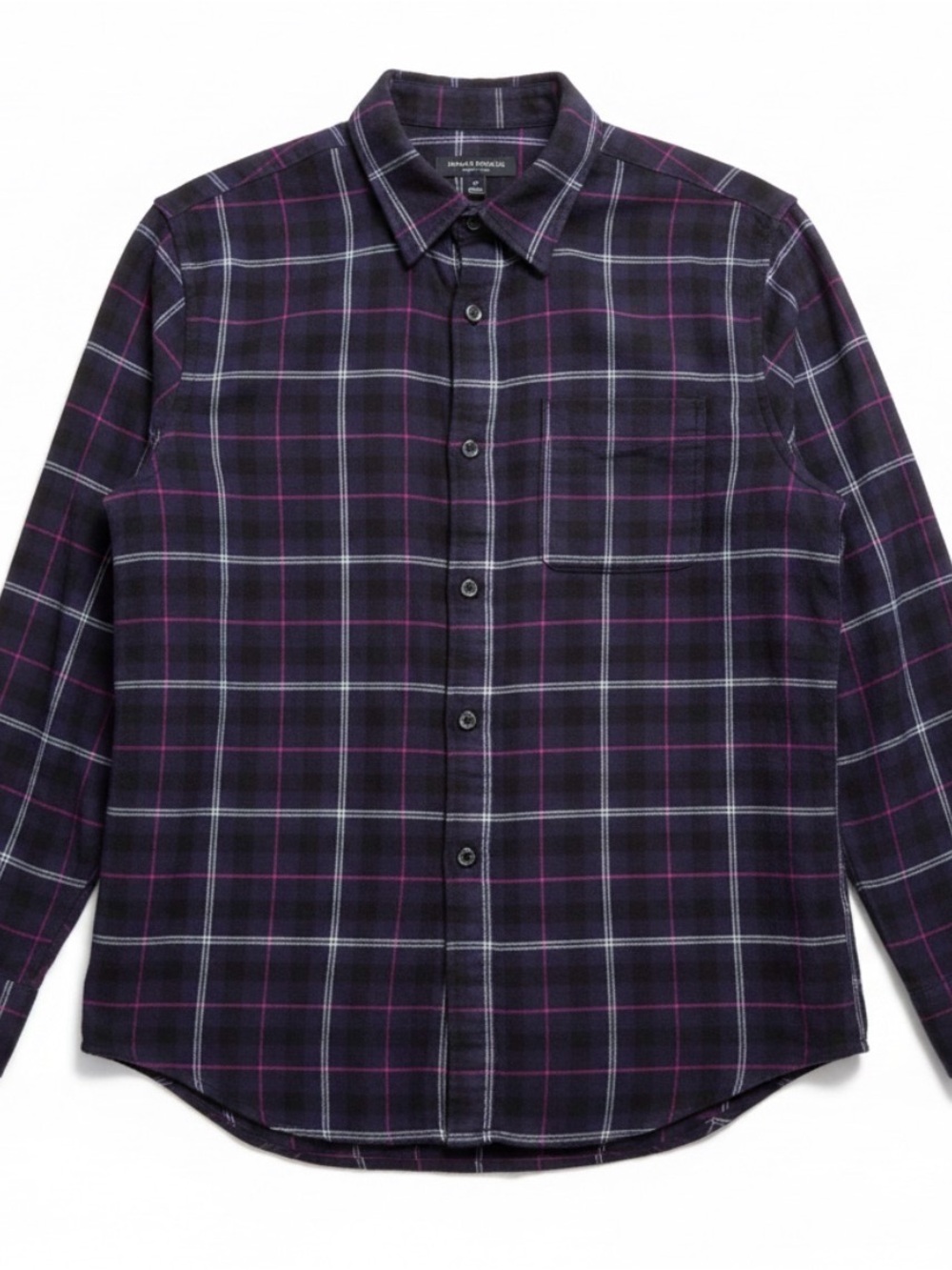 Banana Republic Navy and Pink Plaid Dillon Shirt